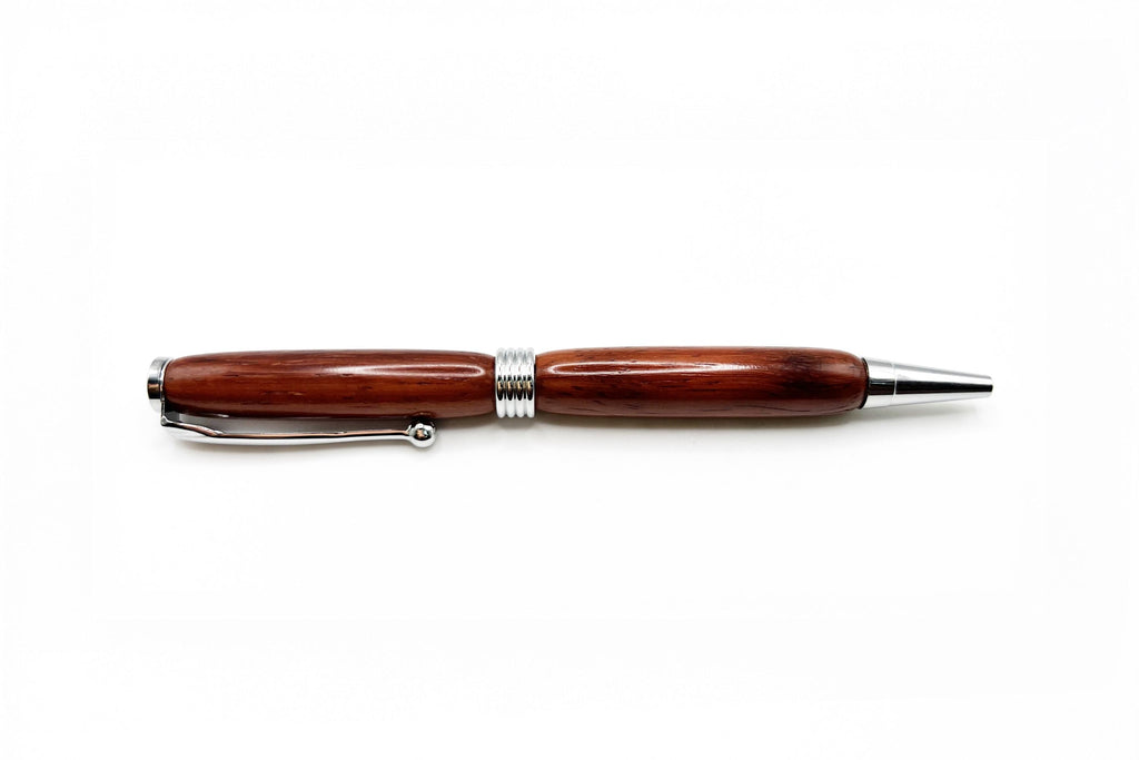 Slimline Wooden Ballpoint Pen - Padauk, Chrome Tone