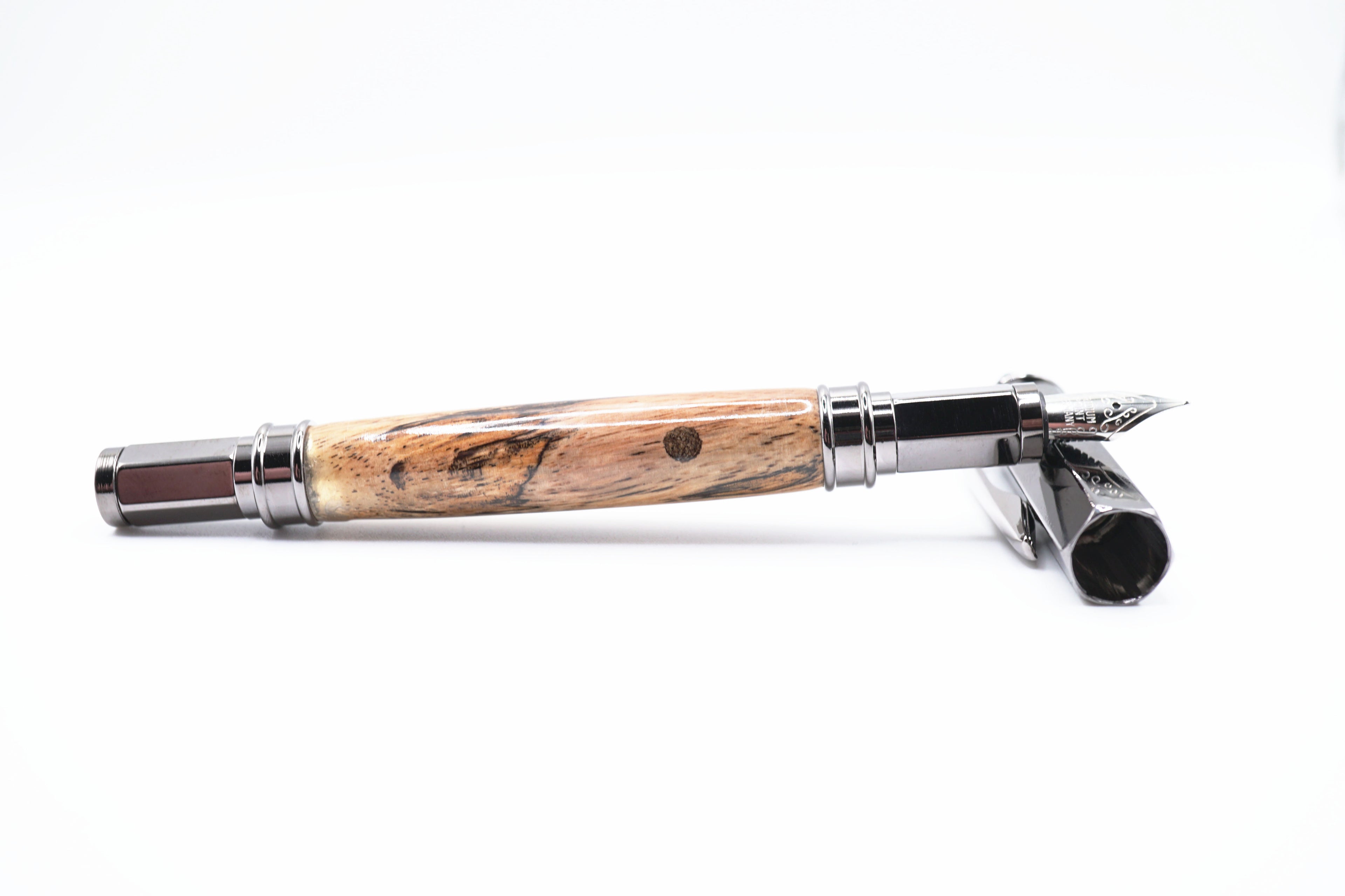 Vertex Fountain Pen - Thuya Burl, Gunmetal