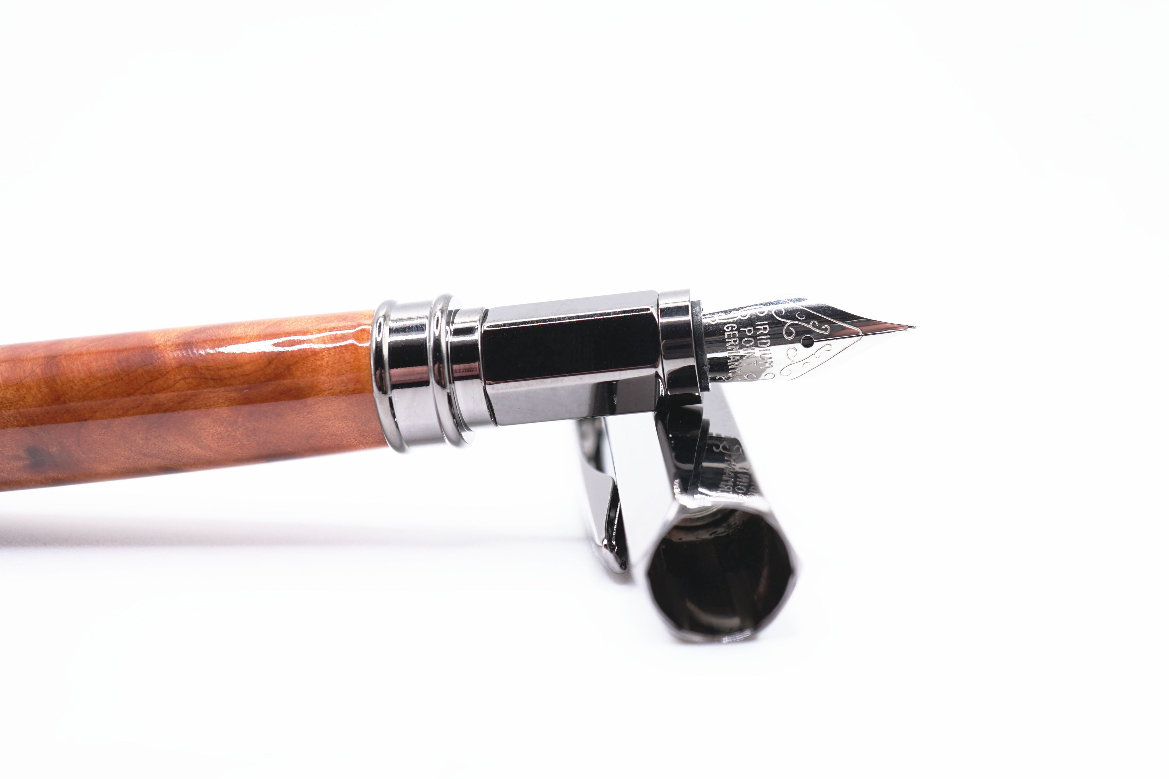 Vertex Fountain - Maple Burl Wood, Gunmetal