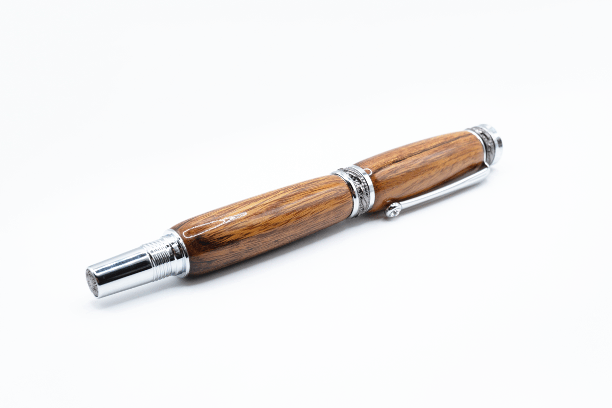 Majestic Jr Fountain Pen - Marblewood, Silver