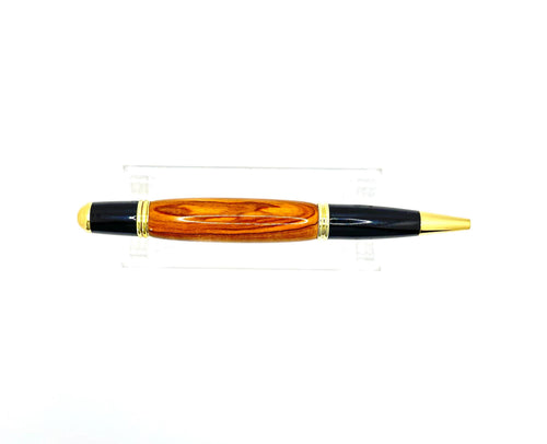 Gatsby Wooden Ballpoint Pen - Olive, Gold Tone