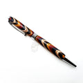 Slimline Wooden Ballpoint Pen - Composite Exotic Wood Sunset Swirl, Chrome Tone