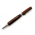 Slimline Wooden Ballpoint Pen - Indian Rosewood, Chrome Tone
