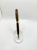Slimline Wooden Ballpoint Pen - Oak Wood, Gold Tone