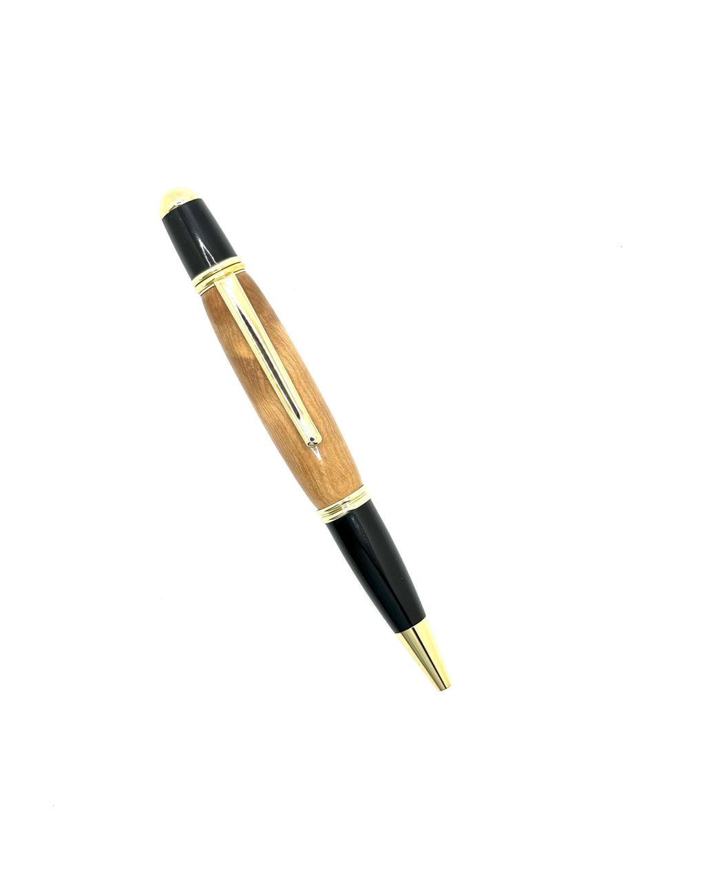 Gatsby Wooden Ballpoint Pen - Olive, Gold Tone