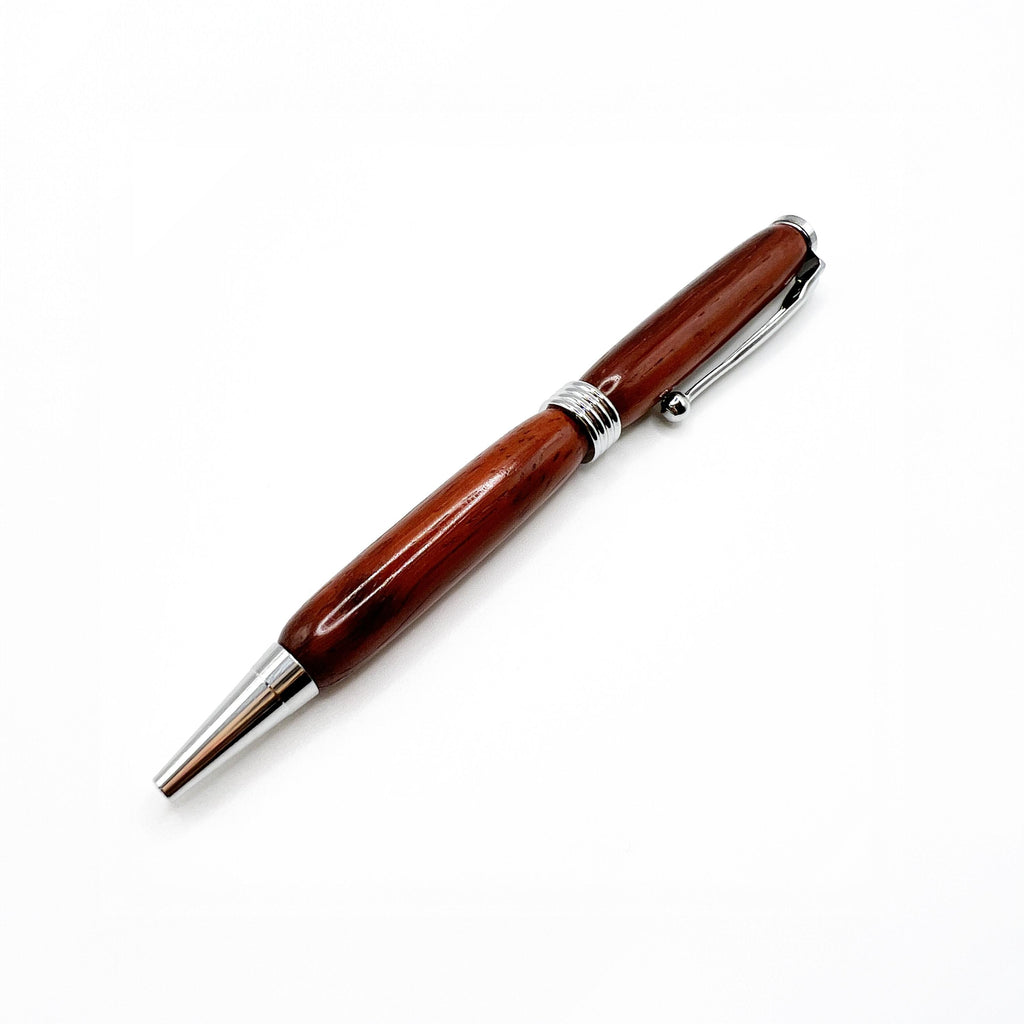 Slimline Wooden Ballpoint Pen - Padauk, Chrome Tone